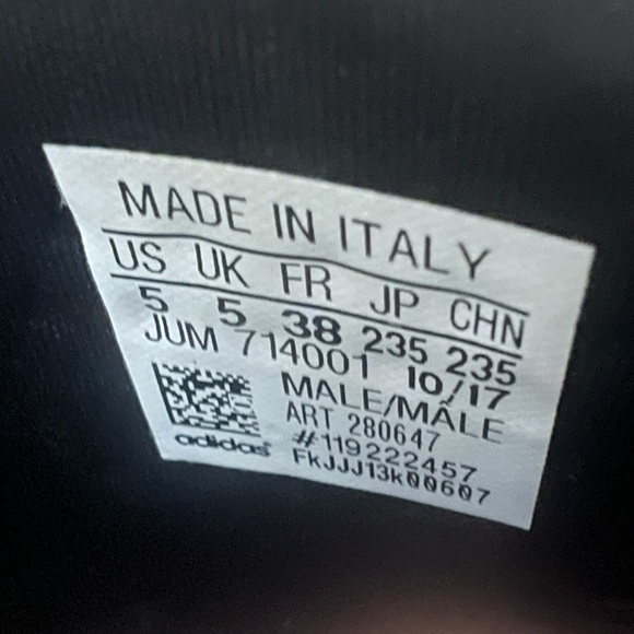 Adidas Adilette Mens Sz 5/ Women Sz 6 Black and White Slide Sandals - Picture 4 of 9